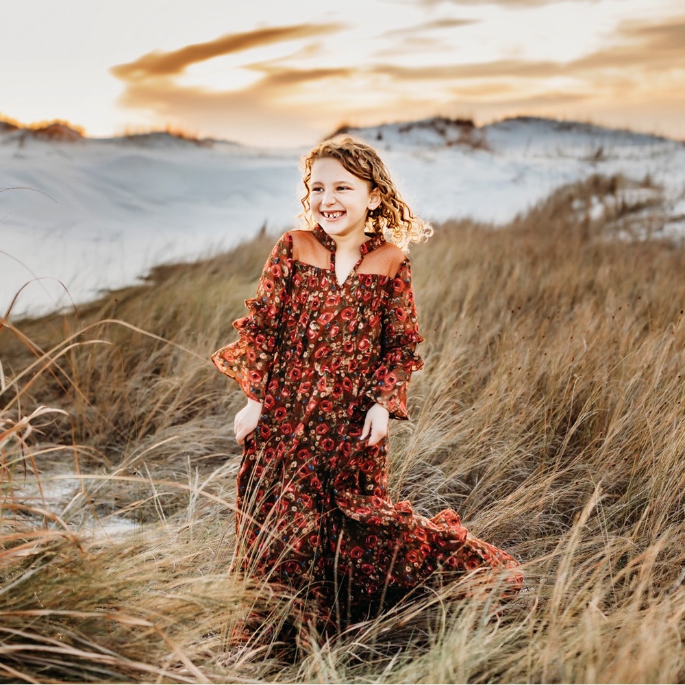 Joyfolie size Mariana dress in rust floral